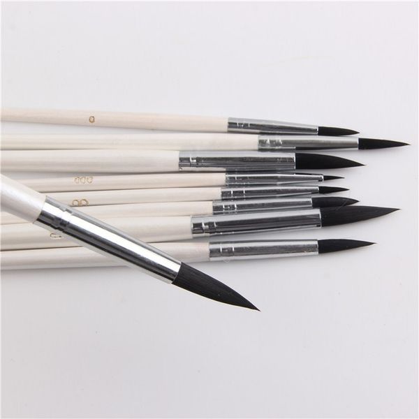 9pcs/Set nylon Wooden Handle brush tip head round for Kids watercolor painting supplies art artist oil painting brushes, Default color
9pcs/Set nylon Wooden Handle brush tip head round for Kids watercolor painting supplies art artist oil painting brushes, Default color