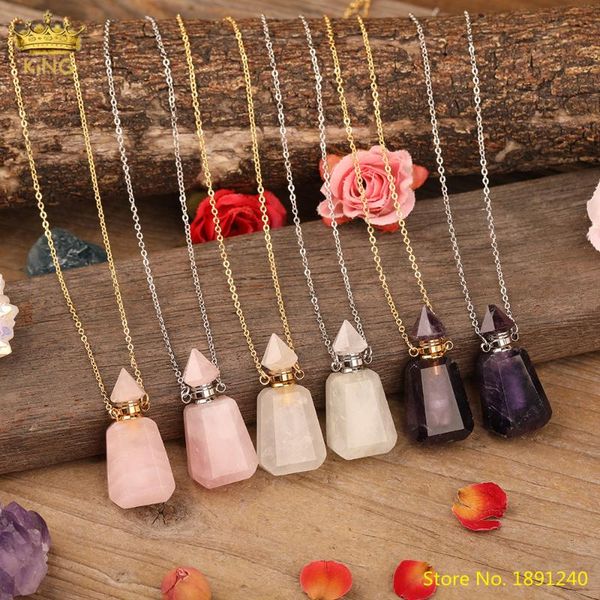 faceted natural stone perfume bottle pendant for women roses quartz white jades essential oil diffuser vials necklace findings necklaces, Silver
faceted natural stone perfume bottle pendant for women roses quartz white jades essential oil diffuser vials necklace findings necklaces, Silver