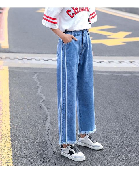 autumn loose jeans wide leg trousers for women thin stripe woollen edge nine-point slacks pants 8020 women's, Blue
autumn loose jeans wide leg trousers for women thin stripe woollen edge nine-point slacks pants 8020 women's, Blue
