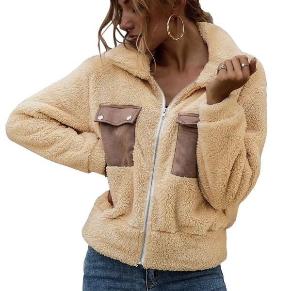 women's jackets women coat faux shearling jacket beige yellow lapel fleece fuzzy shaggy zipper up patchwork thick pockets decoration, Black;brown
women's jackets women coat faux shearling jacket beige yellow lapel fleece fuzzy shaggy zipper up patchwork thick pockets decoration, Black;brown