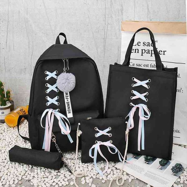 canvas backpack female bow ribbon campus student casual children mother package four piece
canvas backpack female bow ribbon campus student casual children mother package four piece