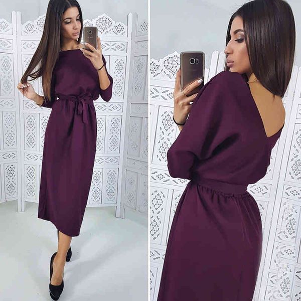 casual dresses women vintage sashes straight backless ladies seven sleeve o neck knee winter office lady elegant a9xs, Black;gray
casual dresses women vintage sashes straight backless ladies seven sleeve o neck knee winter office lady elegant a9xs, Black;gray