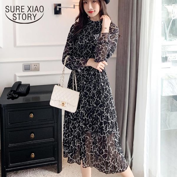 casual dresses women dress 2021 spring stand collar loose pleated print chiffon long sleeve vintage party vestidos 8540 50, Black;gray
casual dresses women dress 2021 spring stand collar loose pleated print chiffon long sleeve vintage party vestidos 8540 50, Black;gray
