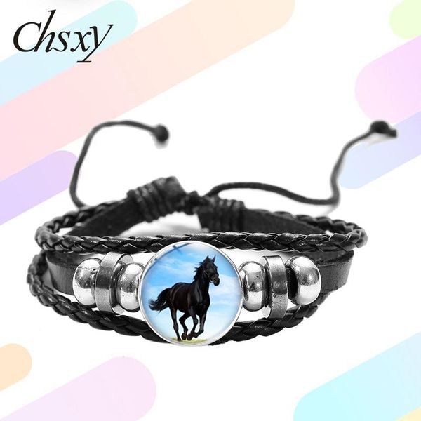 charm bracelets chsxy vintage horse art po black leather bracelet women men hand crafts crystal glass dome bangles punk wristbands, Golden;silver
charm bracelets chsxy vintage horse art po black leather bracelet women men hand crafts crystal glass dome bangles punk wristbands, Golden;silver