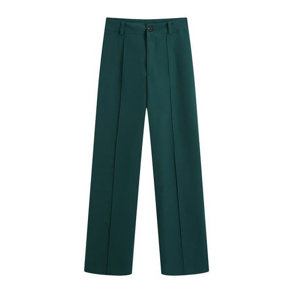 fashion high waist bottle womens capris green loose long suit pocket casual female wide leg trousers, Black;white
fashion high waist bottle womens capris green loose long suit pocket casual female wide leg trousers, Black;white