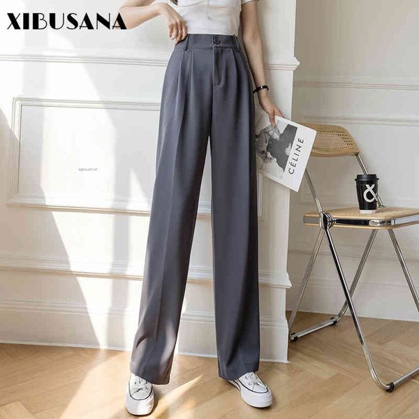 office ladies elegant straight suits pant spring autumn women solid high waist casual wide leg pants female long trousers 210423, Black;white
office ladies elegant straight suits pant spring autumn women solid high waist casual wide leg pants female long trousers 210423, Black;white