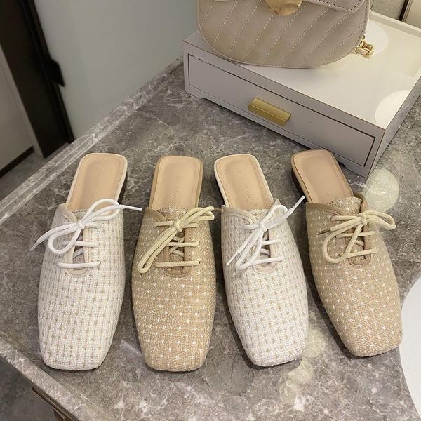 slippers 2021 summer women mules shoes designers lace up casual square toe elegant beach slides woman shallow flat slipper, Black
slippers 2021 summer women mules shoes designers lace up casual square toe elegant beach slides woman shallow flat slipper, Black