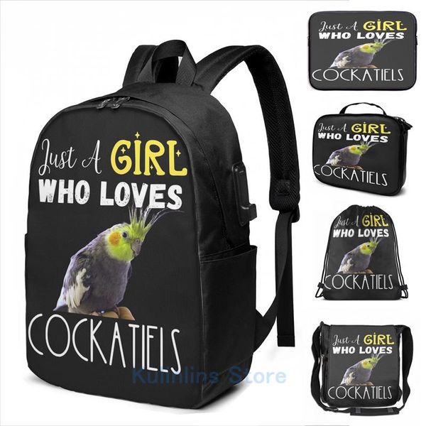 backpack funny graphic print just a girl who loves cockatiels cockatiel lover gift usb charge men school travel lapbag
backpack funny graphic print just a girl who loves cockatiels cockatiel lover gift usb charge men school travel lapbag