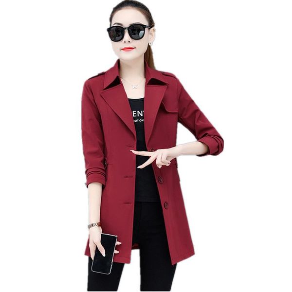 women's trench coats 2021 spring autumn fashion coat for lapel long-sleeved windbreaker female casual slim plus size outerwear s164, Tan;black
women's trench coats 2021 spring autumn fashion coat for lapel long-sleeved windbreaker female casual slim plus size outerwear s164, Tan;black
