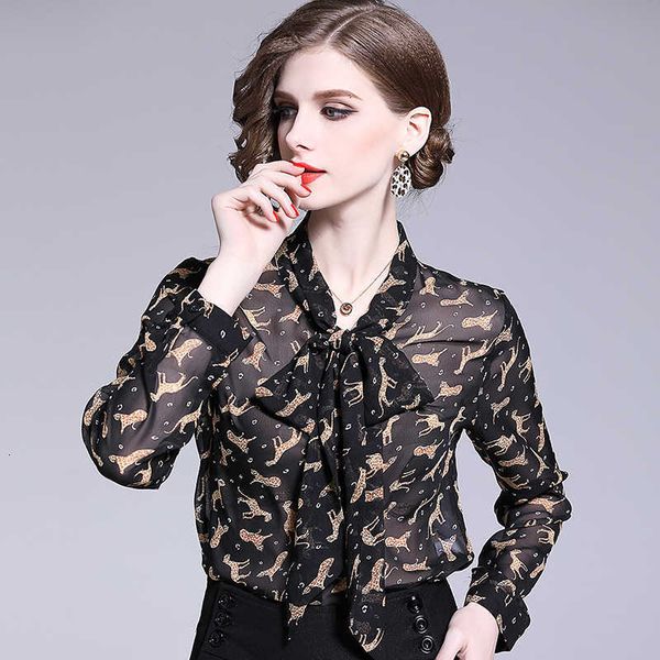 women's blouses & shirts estilo itlia leopardo impresso marca chiffon feminina primavera e vero lao fitas moda camisa meninas s camisas, White
women's blouses & shirts estilo itlia leopardo impresso marca chiffon feminina primavera e vero lao fitas moda camisa meninas s camisas, White