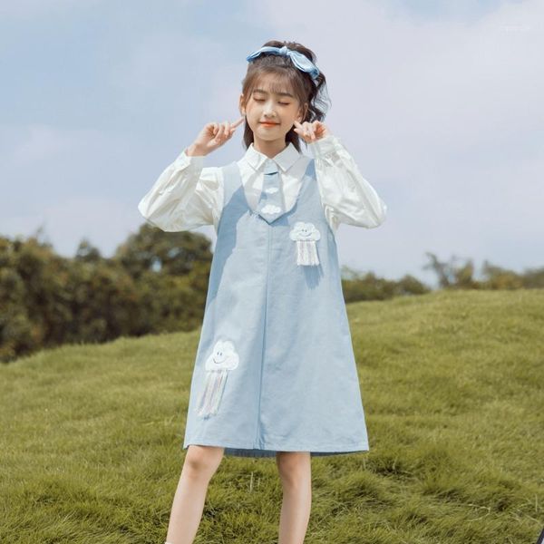 clothing sets teen girls cute 5-14 years children costumes for kids rainbow tassel suspender skirt+blouses fashion clothes, White
clothing sets teen girls cute 5-14 years children costumes for kids rainbow tassel suspender skirt+blouses fashion clothes, White