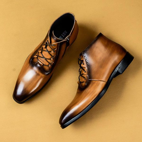 dress shoes great2021 genuine leather fashion season high-british goodyear men's boot men boots, Black
dress shoes great2021 genuine leather fashion season high-british goodyear men's boot men boots, Black