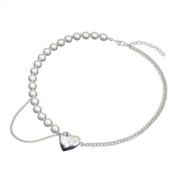 pendant necklaces 2021 fashion half chain pearl necklace heart for women, Silver
pendant necklaces 2021 fashion half chain pearl necklace heart for women, Silver