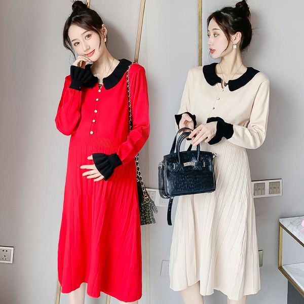 maternity dresses 552# autumn winter korean fashion knitted dress elegant slim loose clothes for pregnant women pregnancy, White
maternity dresses 552# autumn winter korean fashion knitted dress elegant slim loose clothes for pregnant women pregnancy, White