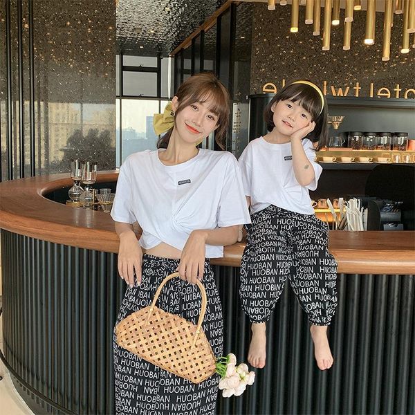 family matching outfits clothes sets letter printing mom and daughter short sleeve pants 2pcs suit mommy me, Blue
family matching outfits clothes sets letter printing mom and daughter short sleeve pants 2pcs suit mommy me, Blue