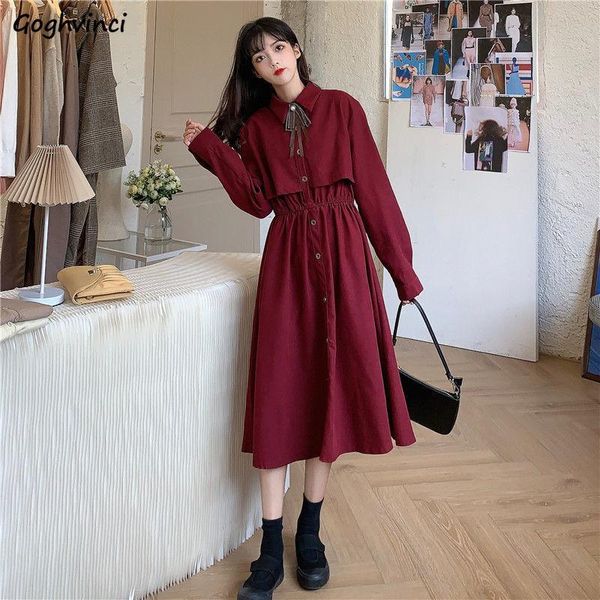 casual dresses long sleeve dress women turn down collar high waist a-line chic all-match sweet bow buttons preppy style vestido stylish, Black;gray
casual dresses long sleeve dress women turn down collar high waist a-line chic all-match sweet bow buttons preppy style vestido stylish, Black;gray