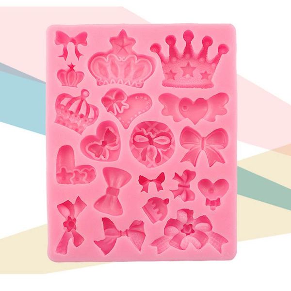 craft tools pink chocolate mold food grade silicone crown bow shape baking accessories non-toxic cake decorating
craft tools pink chocolate mold food grade silicone crown bow shape baking accessories non-toxic cake decorating