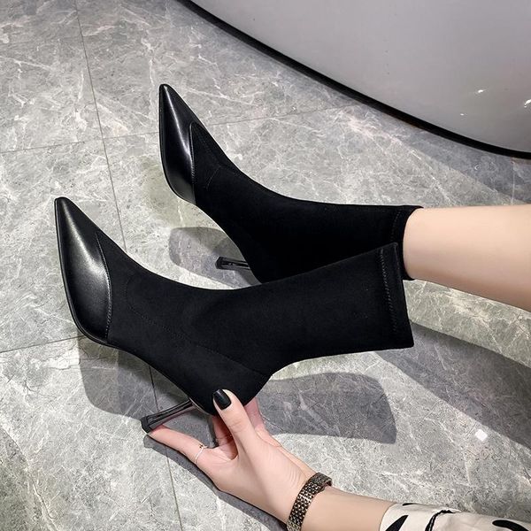 boots 2021 winter women's women fashion warm anti-skid ankle pointed high heels stiletto socks design, Black
boots 2021 winter women's women fashion warm anti-skid ankle pointed high heels stiletto socks design, Black