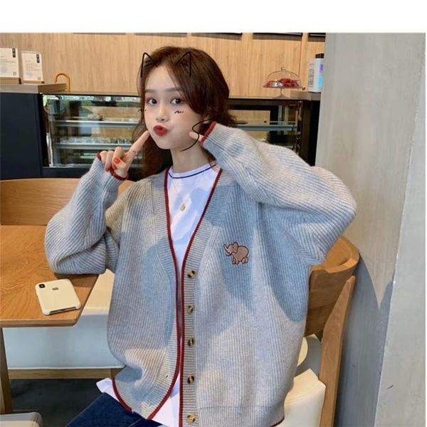 women's knits & tees v neck knitted cardigan button women loose coat spring elephant embroidery graphic sweater chic korean oversized l, White
women's knits & tees v neck knitted cardigan button women loose coat spring elephant embroidery graphic sweater chic korean oversized l, White