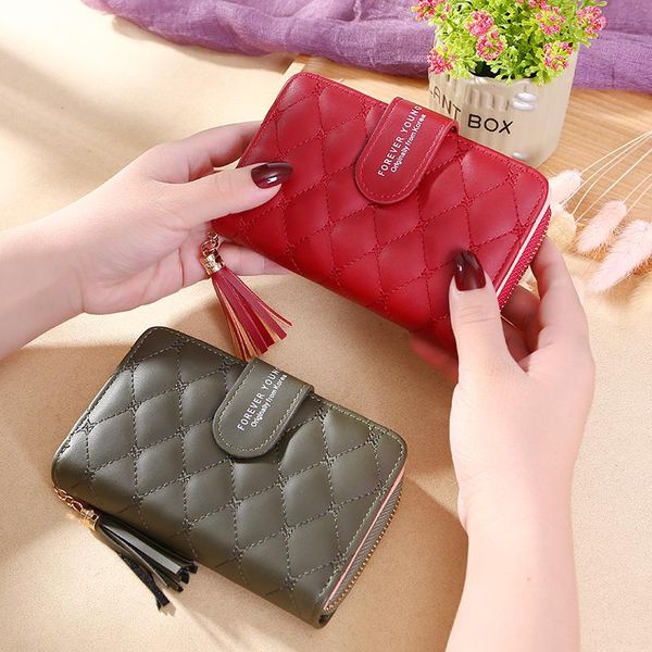 wallets women girls short lady zipper hasp coin purse tassel woman clutch purses cards holder wallet billfold burse bags pocket, Red;black
wallets women girls short lady zipper hasp coin purse tassel woman clutch purses cards holder wallet billfold burse bags pocket, Red;black