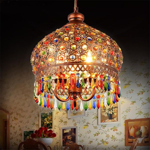 pendant lamps bohemian style retro light wrought iron restaurant color crystal bar counter cafe turkish glass lamp
pendant lamps bohemian style retro light wrought iron restaurant color crystal bar counter cafe turkish glass lamp