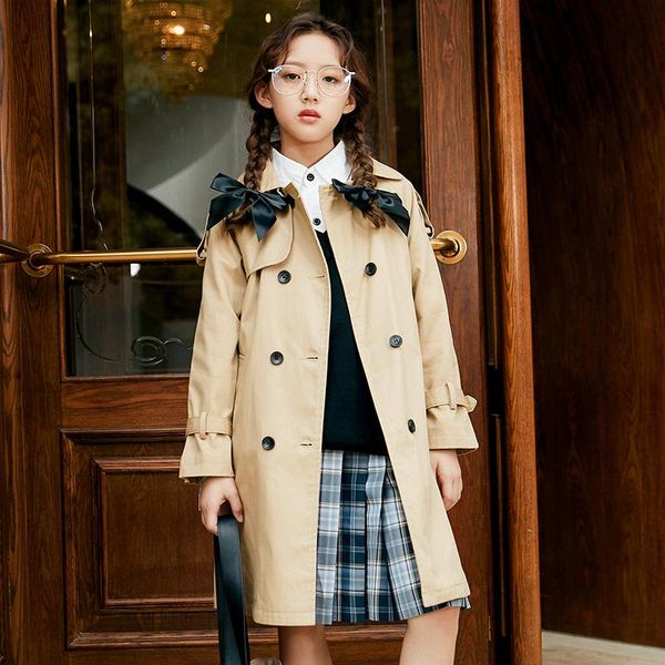 coat khaki korean trench double breasted long jacket for girls solid kids windbreaker 2021 autumn teens outerwear, Blue;gray
coat khaki korean trench double breasted long jacket for girls solid kids windbreaker 2021 autumn teens outerwear, Blue;gray