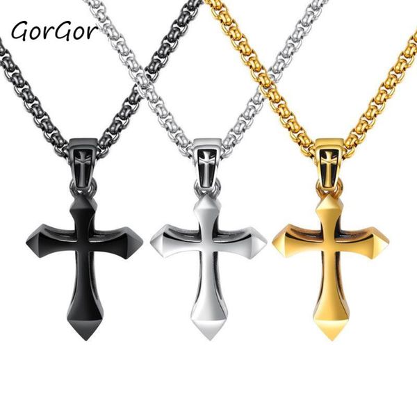 pendant necklaces gorgor 2021 trendy classic titanium steel vintage jesus cross necklace for fashion men simple jewelry gift 1430, Silver
pendant necklaces gorgor 2021 trendy classic titanium steel vintage jesus cross necklace for fashion men simple jewelry gift 1430, Silver