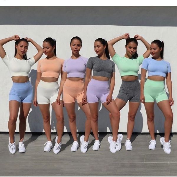 women tracksuits sport suits 4 piece sets selling seamless yoga exercise suit women fitness clothes solid color jogging suits, Gray
women tracksuits sport suits 4 piece sets selling seamless yoga exercise suit women fitness clothes solid color jogging suits, Gray
