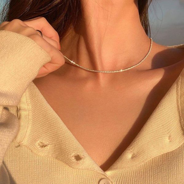 chains soft choker necklace women wedding accessories silver color chain punk gothic chokers jewelry collier femme
chains soft choker necklace women wedding accessories silver color chain punk gothic chokers jewelry collier femme