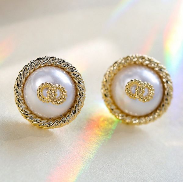 double 925 exquisite silver needle c small fragrance earrings round pearl earrings tide net red high texture, Golden;silver
double 925 exquisite silver needle c small fragrance earrings round pearl earrings tide net red high texture, Golden;silver