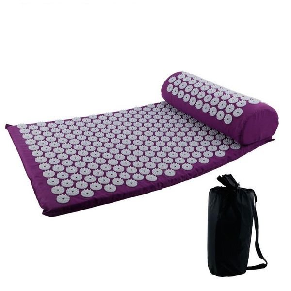 non-slip acupuncture cushion pillow massage yoga mat relax muscle exercise mats