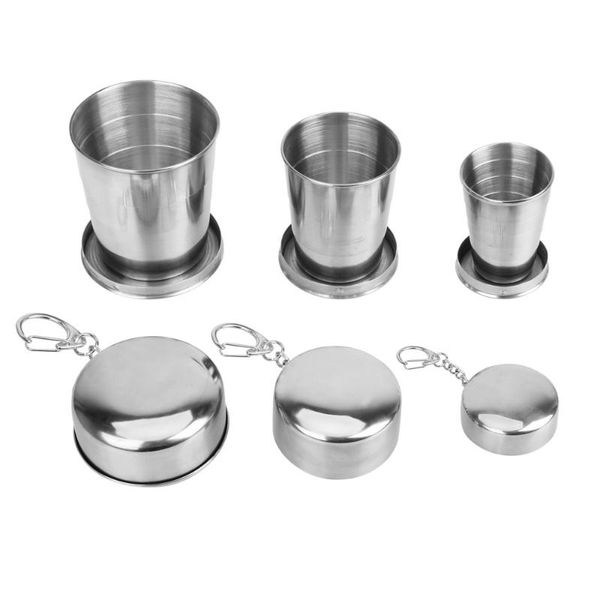 stainless steel folding cup for outdoor travel with keychain portable water drinking retractable collapsible cups & saucers
stainless steel folding cup for outdoor travel with keychain portable water drinking retractable collapsible cups & saucers