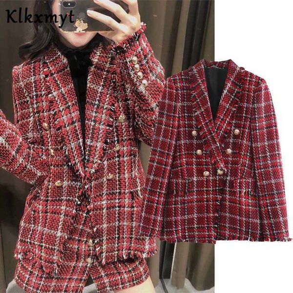 klkxmyt za blazer women fashion metal double breasted tweed blazers coat vintage long sleeve female outerwear chic 210527, White;black
klkxmyt za blazer women fashion metal double breasted tweed blazers coat vintage long sleeve female outerwear chic 210527, White;black