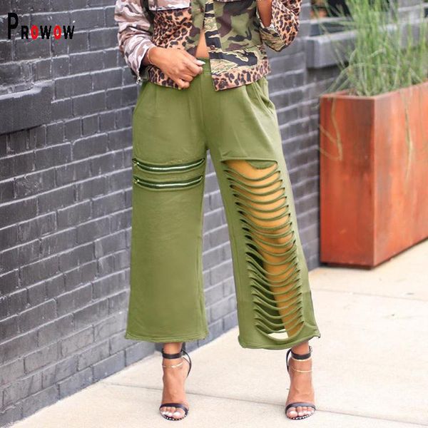 prowow spring summer women broken hole pant 2021 casual streetwear trousers for woman army color elastic waist outfits women's pants &, Black;white
prowow spring summer women broken hole pant 2021 casual streetwear trousers for woman army color elastic waist outfits women's pants &, Black;white