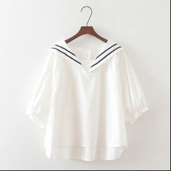 cs240 arrival fashion girl womens shirts brief solid color sailor collar summer preppy, White
cs240 arrival fashion girl womens shirts brief solid color sailor collar summer preppy, White