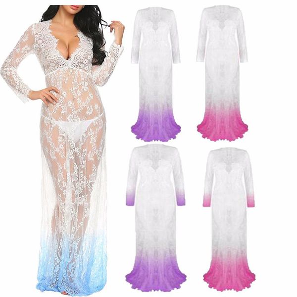 maternity dresses 2021 dress po shoot maxi gown white deep v-neck long sleeve lace pography props 
maternity dresses 2021 dress po shoot maxi gown white deep v-neck long sleeve lace pography props