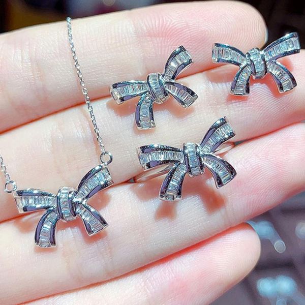 huitan fashionable versatile bow necklaces women party elegant accessories daily wear female pendent neck jewelry drop pendant, Silver
huitan fashionable versatile bow necklaces women party elegant accessories daily wear female pendent neck jewelry drop pendant, Silver