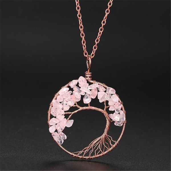 pendant necklaces 12pcs pink crystal quartz natural stone necklace bronze seven chakra kabbalah tree power jewelry for wholesale, Silver
pendant necklaces 12pcs pink crystal quartz natural stone necklace bronze seven chakra kabbalah tree power jewelry for wholesale, Silver