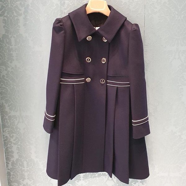 women's wool & blends 2021 autumn and winter pleated woolen coat elegant lapel double-breasted medium long, Black
women's wool & blends 2021 autumn and winter pleated woolen coat elegant lapel double-breasted medium long, Black