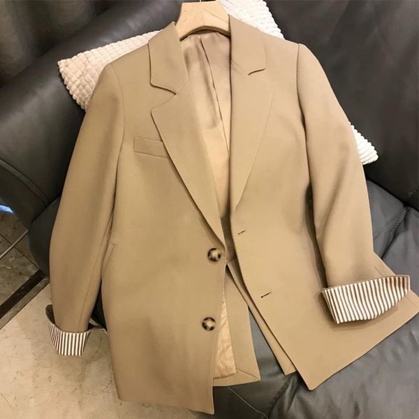 loose and casual style suit coat for women in early autumn spring blazer suits brown jacket women's & blazers, White;black
loose and casual style suit coat for women in early autumn spring blazer suits brown jacket women's & blazers, White;black