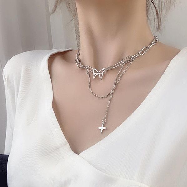 chains 2021 fashion trend butterfly tassel alloy necklace clavicle chain hip hop light luxury simple accessory, Silver
chains 2021 fashion trend butterfly tassel alloy necklace clavicle chain hip hop light luxury simple accessory, Silver
