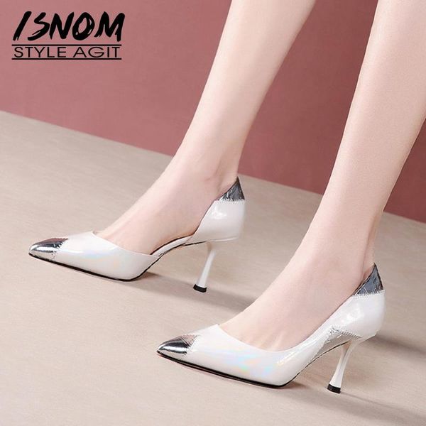 dress shoes isnom mixed color high heels woman pointed toe stiletto genuine leather women pumps ladies thin heel, Black
dress shoes isnom mixed color high heels woman pointed toe stiletto genuine leather women pumps ladies thin heel, Black
