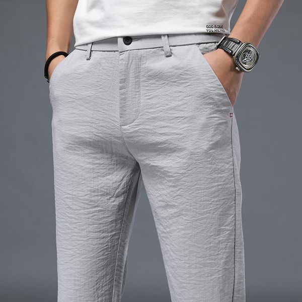 men's pants summer casual men trousers male pant slim fit work elastic waist light thin cool breathable black gray
men's pants summer casual men trousers male pant slim fit work elastic waist light thin cool breathable black gray