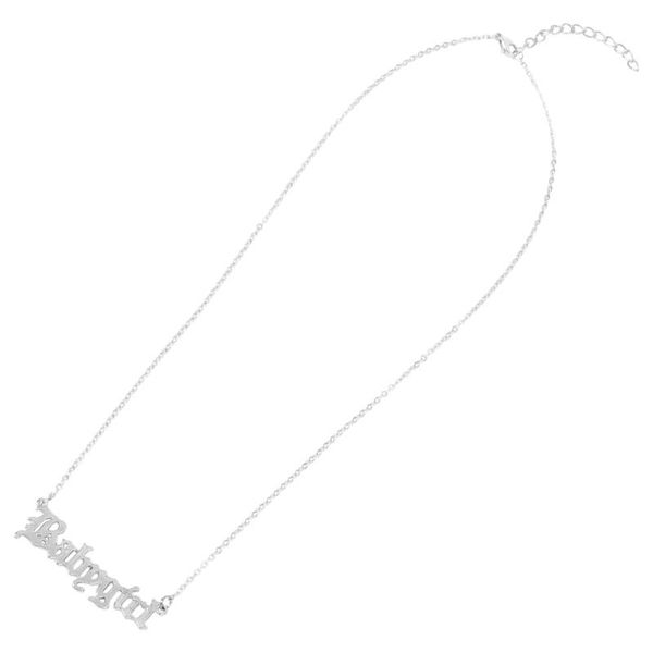 pendant necklaces creative babygirl letter design necklace fashion collar exquisite torque jewelry gift for woman (nz1010baik), Silver
pendant necklaces creative babygirl letter design necklace fashion collar exquisite torque jewelry gift for woman (nz1010baik), Silver