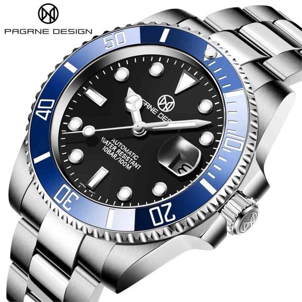 2021 new men automatic mechanical watches pagree design brand nh35 rvs 40mm waterproof clock reloj hombre, Slivery;brown
2021 new men automatic mechanical watches pagree design brand nh35 rvs 40mm waterproof clock reloj hombre, Slivery;brown