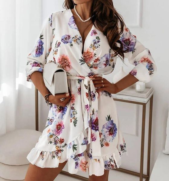 casual dresses women tie-up ruffle dress adults flower print long sleeve v-neck for spring autumn, Black;gray
casual dresses women tie-up ruffle dress adults flower print long sleeve v-neck for spring autumn, Black;gray
