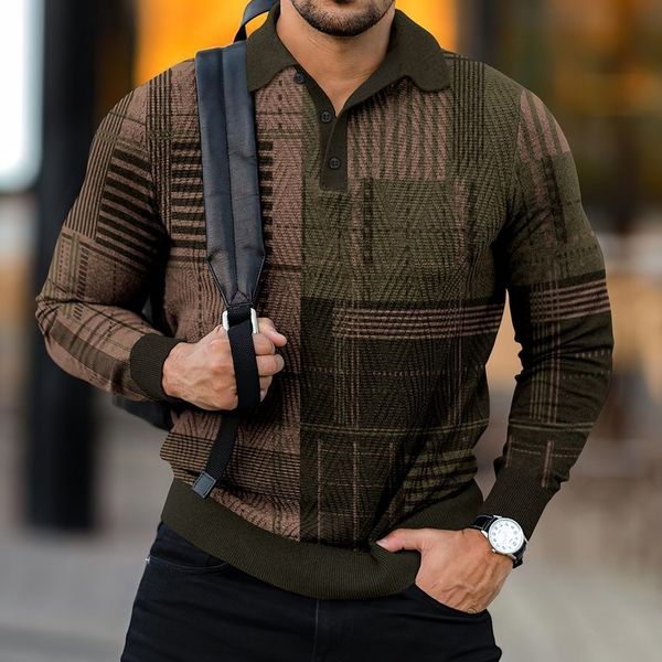 men's long sved polo shirt, 3d printed color matching clothing, autumn luxury t-shirt, novelty, White;black
men's long sved polo shirt, 3d printed color matching clothing, autumn luxury t-shirt, novelty, White;black