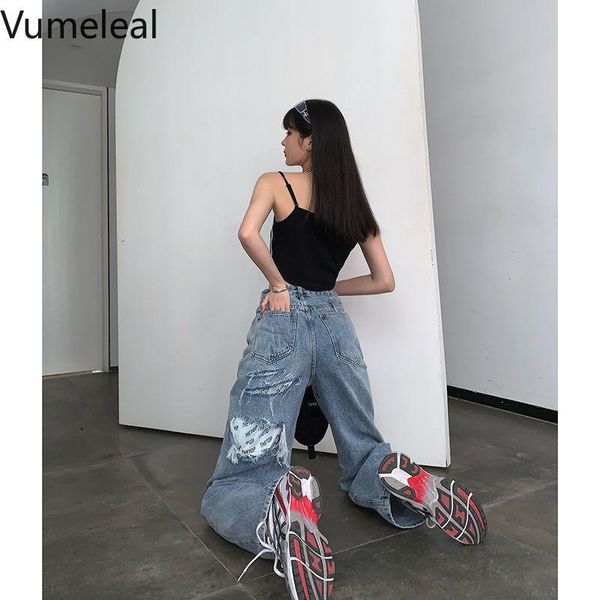 women's pants & capris cool jeans broken women summer thin hanging feeling splicing high waist straight loose wide legs blue, Black;white
women's pants & capris cool jeans broken women summer thin hanging feeling splicing high waist straight loose wide legs blue, Black;white