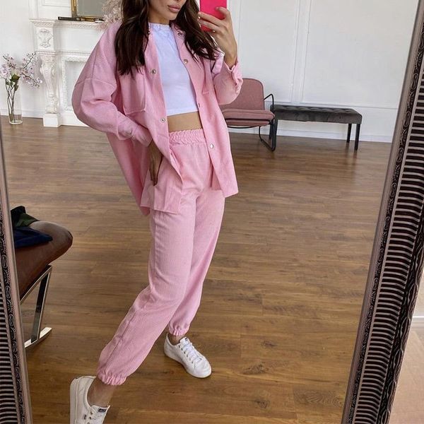 women's two piece pants 2021 autumn women solid pieces set elastic waist casual female loose outfit fashion buttons turn-down long slee, White
women's two piece pants 2021 autumn women solid pieces set elastic waist casual female loose outfit fashion buttons turn-down long slee, White