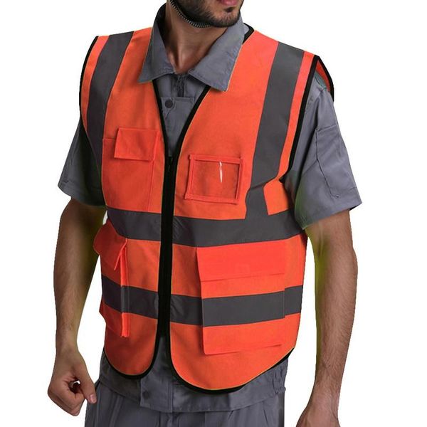 men's jackets 2021 reflective vest application engineering fluorescent multi-pocket traffic working clothing, Black;brown
men's jackets 2021 reflective vest application engineering fluorescent multi-pocket traffic working clothing, Black;brown